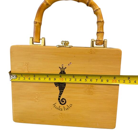 RARE Hula Lula Rex Mardi Gras Ladies Wooden Purse Decorative Bling Handbag - Picture 10 of 16